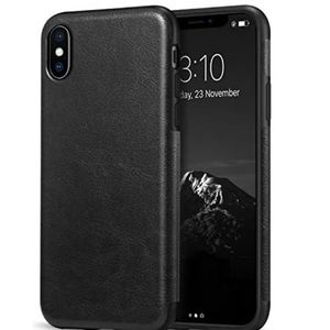 Black Leather IPhone X case